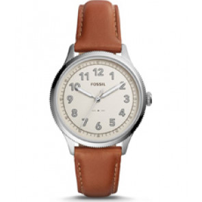 Uhrenarmband Fossil ES4129 Leder Braun 16mm