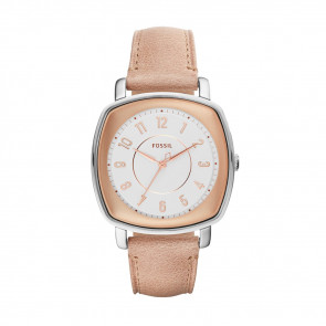 Uhrenarmband Fossil ES4196 Leder Beige 18mm