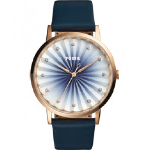 Uhrenarmband Fossil ES4198 Leder Blau 20mm