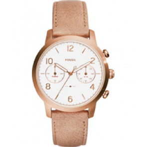 Uhrenarmband Fossil ES4238 Leder Beige 18mm