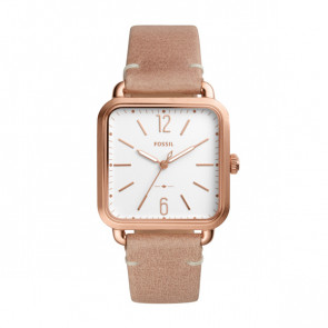 Uhrenarmband Fossil ES4254 Leder Beige 18mm