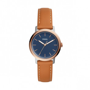 Uhrenarmband Fossil ES4255 Leder Cognac 16mm