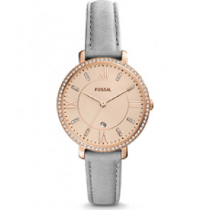 Uhrenarmband Fossil ES4304 Leder Grau 14mm