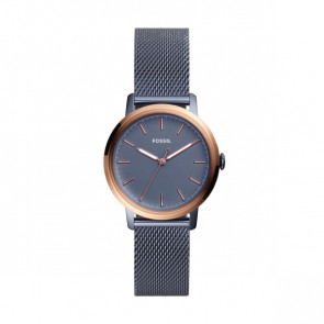 Uhrenarmband Fossil ES4312 Stahl Blau 16mm