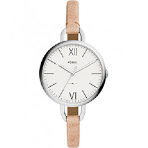 Uhrenarmband Fossil ES4357 Leder Beige 7mm