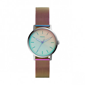 Uhrenarmband Fossil ES4466 Stahl Lila 16mm