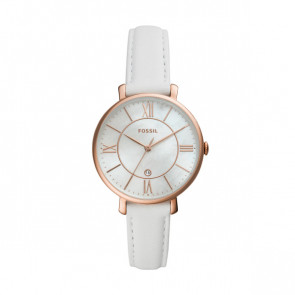 Uhrenarmband Fossil ES4579 Leder Weiss 14mm