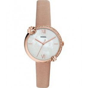 Uhrenarmband Fossil ES4600 Leder Beige 14mm