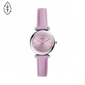 Uhrenarmband Fossil ES5102 Leder Lila 10mm