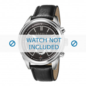 Esprit Uhrenarmband ES107541-002 Leder Schwarz + standardnähte