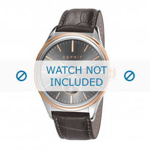 Esprit Uhrenarmband ES108011-002 Leder Grau + standardnähte