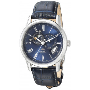 Uhrenarmband Orient ET0T004D Leder Blau
