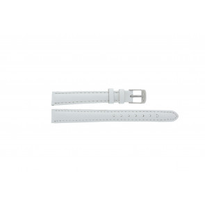 Q&Q Uhrenarmband QQ12LDGS-ELITE Leder Weiss 12mm + weiße nähte