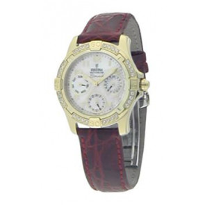 Uhrenarmband Festina F16023-2 Leder Rot 18mm