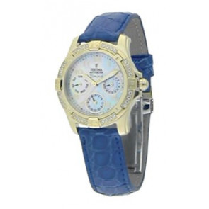 Uhrenarmband Festina F16023-3 / F16023-4 Leder Blau 18mm