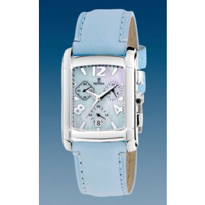 Uhrenarmband Festina F16101-8 Leder Hellblau 22mm