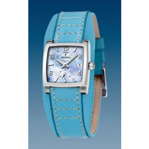 Uhrenarmband Festina F16181-4 Leder Hellblau 18mm