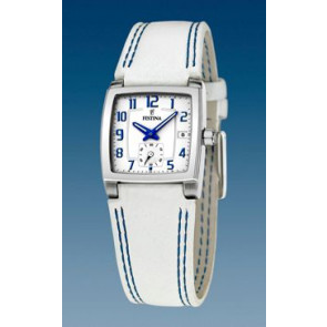 Uhrenarmband Festina F16181-D Leder Weiss 17mm