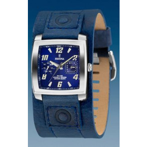 Uhrenarmband Festina F16182-4 Leder Blau 22mm