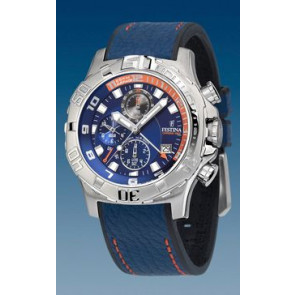 Uhrenarmband Festina F16183-4 Leder Blau 22mm