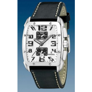 Uhrenarmband Festina F16259/1 Leder Schwarz 26mm
