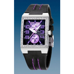 Uhrenarmband Festina F16295-3 / F16185 Leder Schwarz 16mm