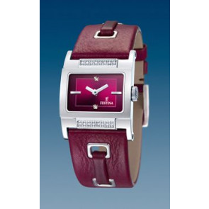 Uhrenarmband Festina F16325-2 Leder Bordeaux 24mm