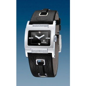 Uhrenarmband Festina F16325-4 / F16325-5 Leder Schwarz 24mm