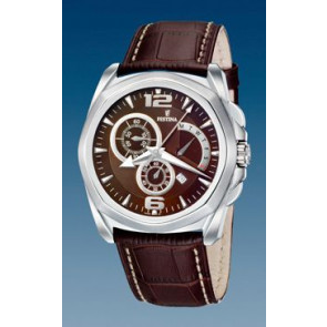 Uhrenarmband Festina F16354-2 Kroko leder Dunkelbraun 24mm