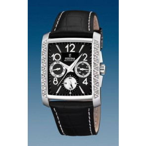 Uhrenarmband Festina F16524-5 / F16524-6 Leder Schwarz 25mm