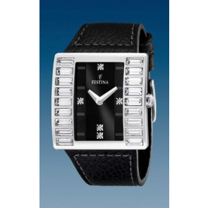 Uhrenarmband Festina F16538-2 / F16538-7 Leder Schwarz 32mm