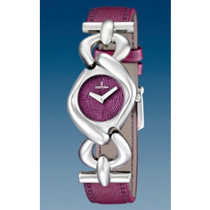 Festina Uhrenarmband F16545-3 Leder Lila + violett nähte