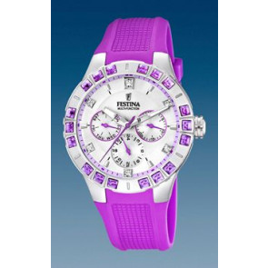 Uhrenarmband Festina F16559-5 Kautschuk Lila 15mm