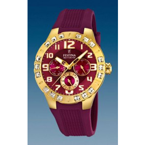 Uhrenarmband Festina F16581-2 Kautschuk Bordeaux 15mm