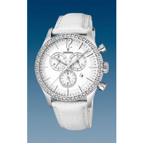 Uhrenarmband Festina F16590-1 Leder Weiss 21mm