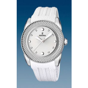 Uhrenarmband Festina F16591-1 Silikon Weiss 24mm