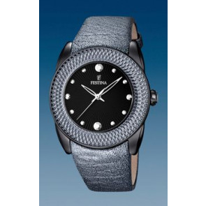 Uhrenarmband Festina F16591-D Leder Grau 24mm