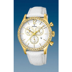 Uhrenarmband Festina F16605-1 Leder Weiss 21mm