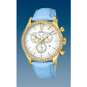 Uhrenarmband Festina F16605-2 Leder Hellblau 21mm