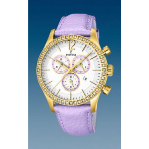 Uhrenarmband Festina F16605-3 Leder Lila 21mm