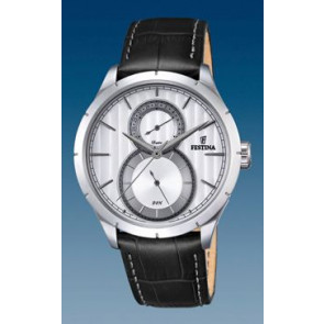 Uhrenarmband Festina F16892-1 / F16892-6 Leder Schwarz 23mm