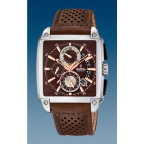 Uhrenarmband Festina F20265-3 Leder Dunkelbraun 24mm