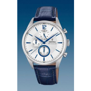 Uhrenarmband Festina F20286 / F20286-1 / F20286-3 / F20286-5 / F20286-U Leder Blau 21mm