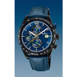 Uhrenarmband Festina F20344-2 Leder Blau 22mm