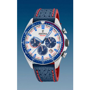 Uhrenarmband Festina F20377-1 Leder Blau