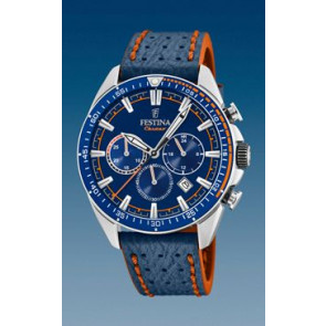 Uhrenarmband Festina F20377-2 Leder Blau
