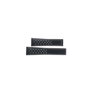 Uhrenarmband Tag Heuer FC6253 Krokodilhaut Blau 22mm