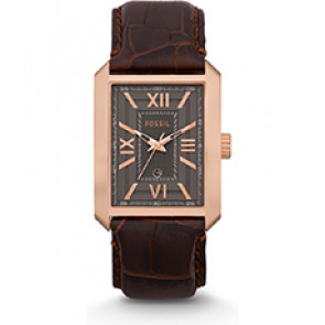 Uhrenarmband Fossil FS4653 Leder Braun 24mm
