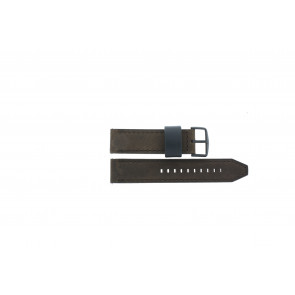 Uhrenarmband Fossil FS4656 / MACHINE Leder Dunkelbraun 22mm