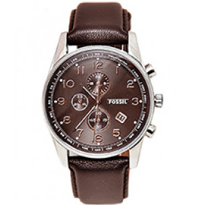 Uhrenarmband Fossil FS4762 Leder Braun 24mm